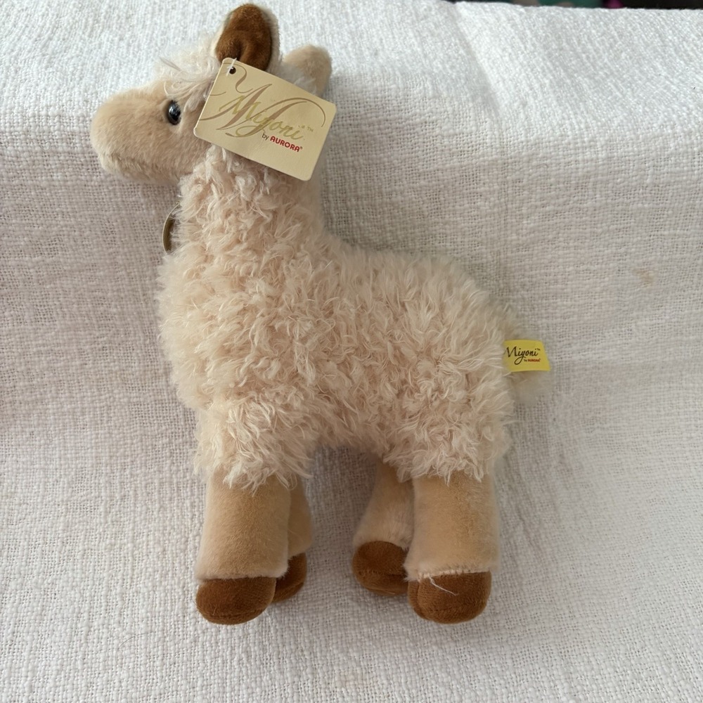 Miyoni by Aurora Fluffy Llama Stuffed Animal NEW Gift Lovey Toy Soft Cuddly